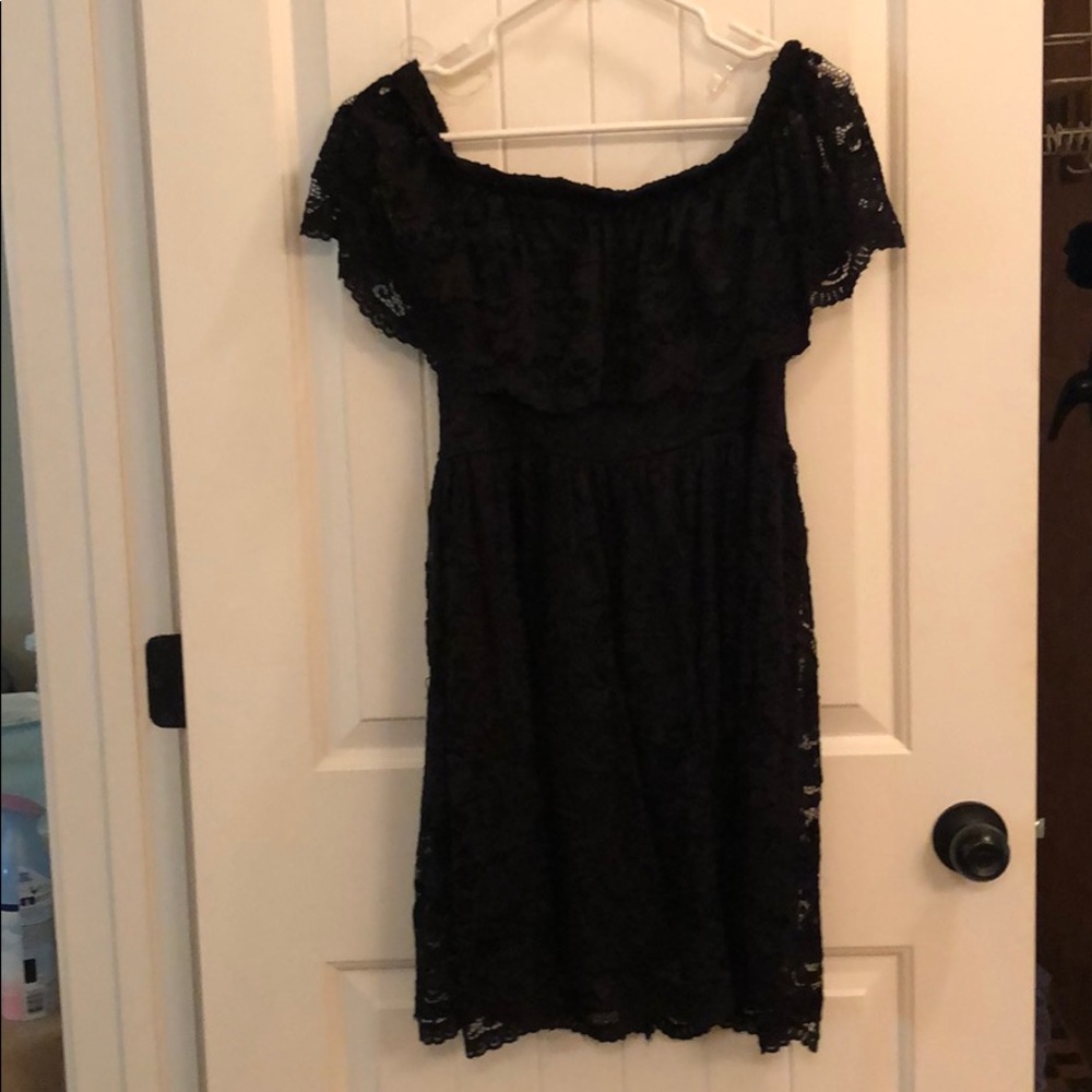 Strapless lace dress